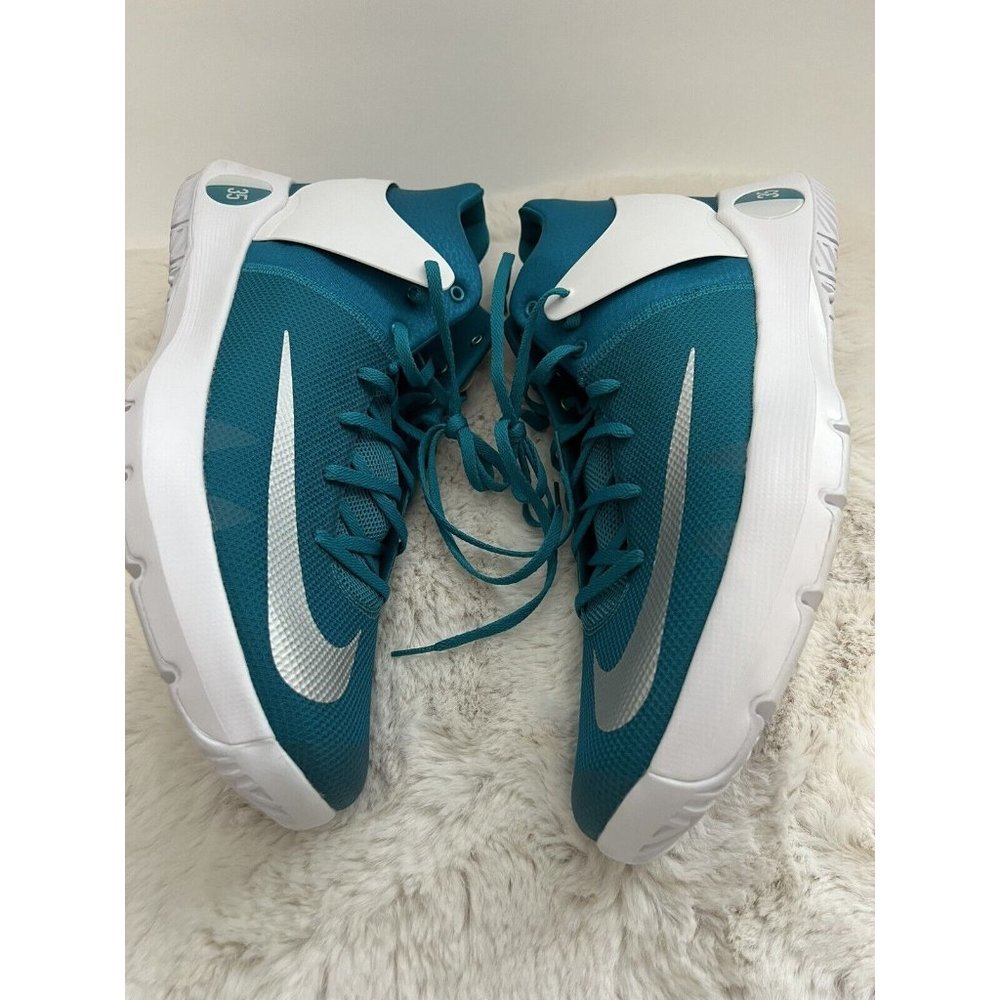 NEW Nike KD Trey 5 IV Mens Basketball Shoes 17 Teal Blue /White MSRP$100 - Picture 4 of 8